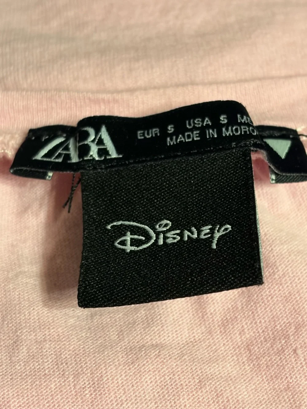 Zara & Disney Collab Pink Mickey Graphic Short Sleeve Tee Puffy Clothes - Picture 2 of 5